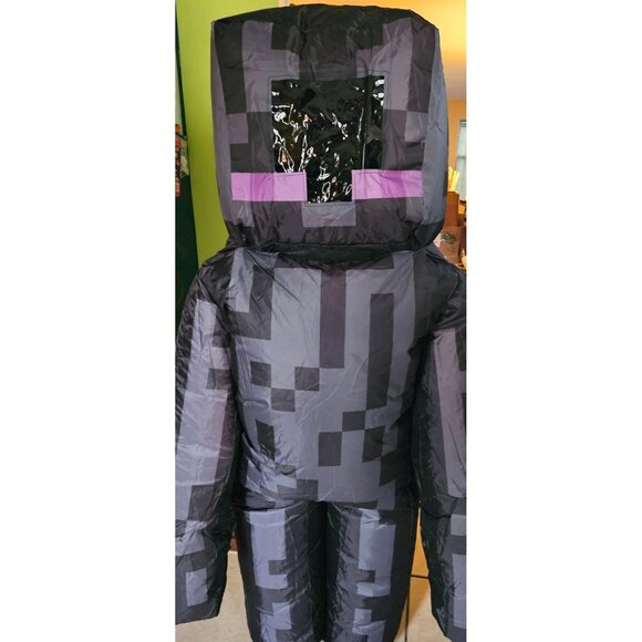 Minecraft Enderman Inflatable Kids Costume Halloween Gaming Blow Up Boys - Picture 1 of 4